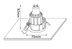 Встраиваемый светильник "CLT 003C1" белый