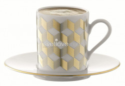 Набор кофейных пар "Signature chevron", 100 мл, 4 шт.