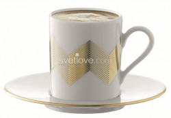 Набор кофейных пар "Signature chevron", 100 мл, 4 шт.