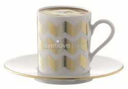 Набор кофейных пар "Signature chevron", 100 мл, 4 шт.