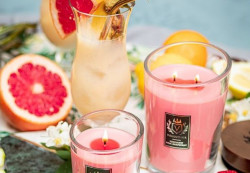 Ароматическая свеча Succulent pink grapefruit / Сочный розовый груйпфрут, 225гр.