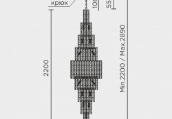 Люстра каскадная "ML.900.35" CR