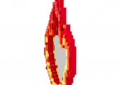 Зеркало "Пиксель. Пламя / Pixel Flame"